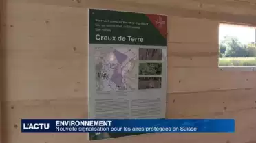 des nouveaux panneaux pour les aires protégées suisses