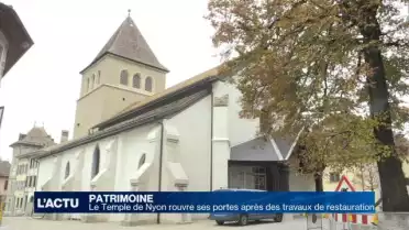 Fin des travaux de restauration du Temple de Nyon