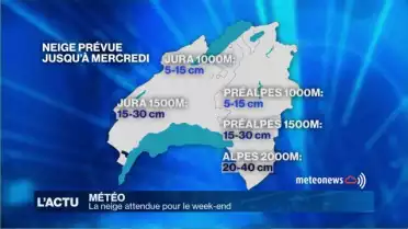 La neige attendue pour le week-end