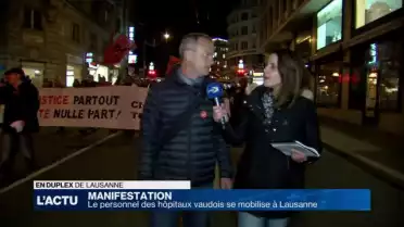 Le personnel des hôpitaux vaudois se mobilise à Lausanne
