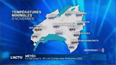 Il a fait jusqu&#039;à -25 à la Combe-des-Amburnex (VD)