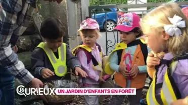 Un jardin d&#039;enfants au milieu de la forêt