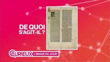 Une page de la Bible de Gutenberg à Fribourg
