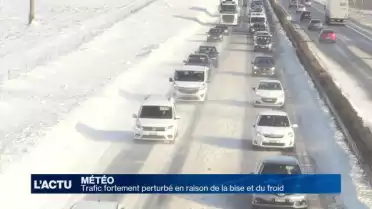 Trafic fortement perturbé en raison de la bise et du froid