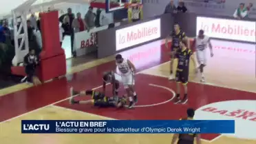 Blessure grave pour le basketteur d&#039;Olympic Derek Wright