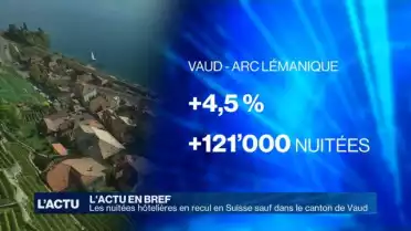 Les nuits hôtelières en recul, Vaud fait exception