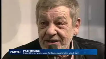 Emile Gardaz entre aux Archives cantonales vaudoises