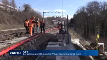 CFF: Le trafic régional Lausanne-Vevey reprendra lundi matin