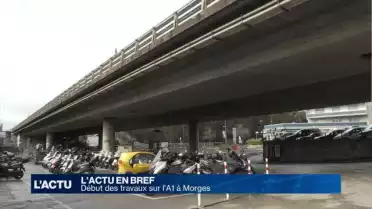 Travaux sur le pont de la gare à Morges