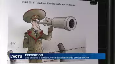 Les écoliers découvrent les dessins de presse d&#039;Alex