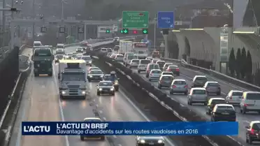 Davantage d&#039;accidents sur les routes vaudoises en 2016