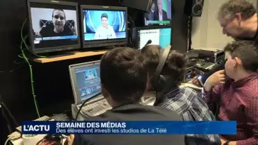 Des élèves ont investi les studios de la Télé