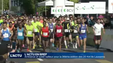 Succès pour la 36ème édition des 20 Km de Lausanne