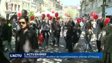 Les défenseurs de la cause animale défilent à Fribourg