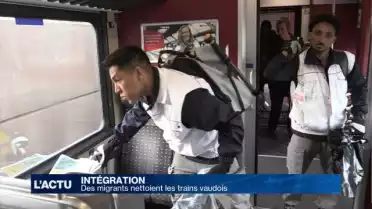 Des migrants nettoient les trains vaudois