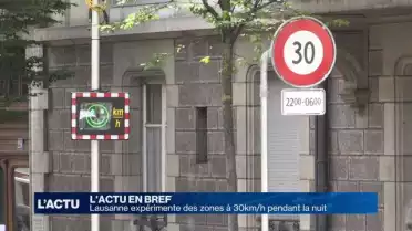 Lausanne expérimente des zones à 30km/h pendant la nuit