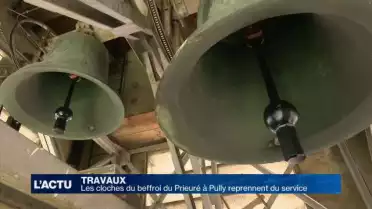 Les cloches du beffroi du Prieuré à Pully tintent à nouveau