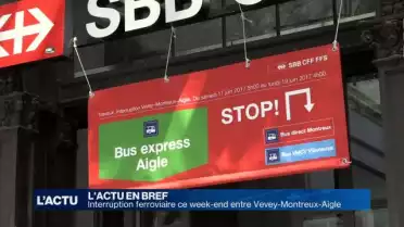 Interruption ferroviaire ce week-end entre Vevey et Aigle