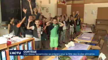 Une classe lausannoise se prépare pour la Fête du bois