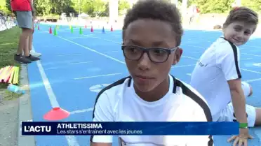 Les stars d&#039;Athletissima s&#039;entraînent avec des enfants