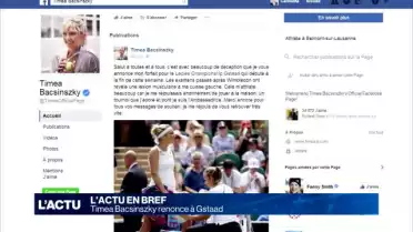 Timea Bacsinszky, blessée à la cuisse, renonce à Gstaad