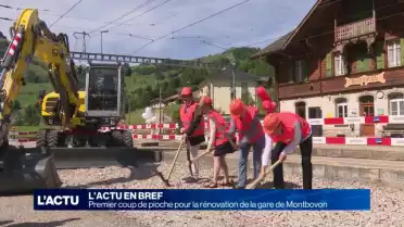 Premier coup de pioche pour la nouvelle gare de Montbovon
