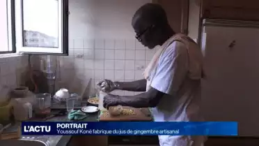 Youssouf Koné fabrique du jus de gingembre artisanal