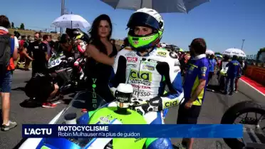 Le pilote moto Robin Mulhauser n&#039;a plus de guidon