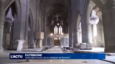 Visite des travaux de la collégiale de Romont