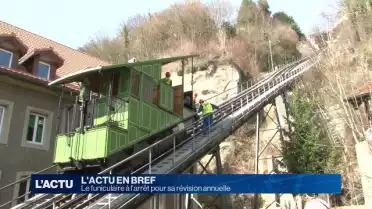 Le funiculaire à l&#039;arrêt pour sa révision annuelle