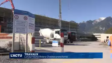Le futur hôpital Riviera-Chablais à Rennaz prend forme