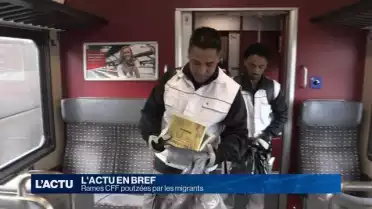 Rames CFF poutzées par des migrants vaudois