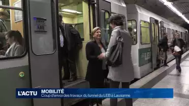 Coup d&#039;envoi des travaux du tunnel du LEB à Lausanne