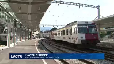 Nouvel horaire des CFF pour le 10 décembre.