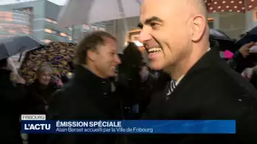 Alain Berset est accueilli par la Ville de Fribourg