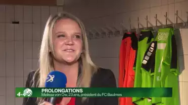 Melissa von Ow, présidente du FC Baulmes à 23 ans.