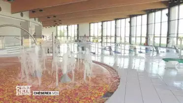 Stefane en balade à la piscine de Chéserex