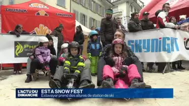 Estavayer-le-Lac transformée en station de ski