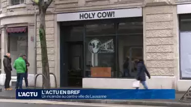 Un restaurant du centre ville de Lausanne en flammes