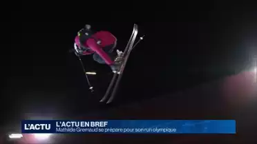 Mathilde Gremaud se prépare pour son run olympique