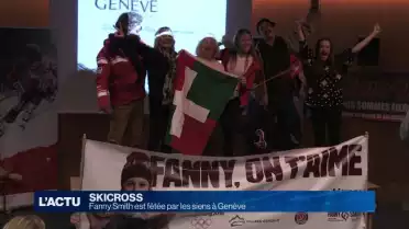 Fanny Smith est fêtée par les siens à Genève