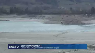 Le Lac de la Gruyère au plus bas.