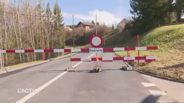 Des rochers menacent la route Rossens-Treyvaux