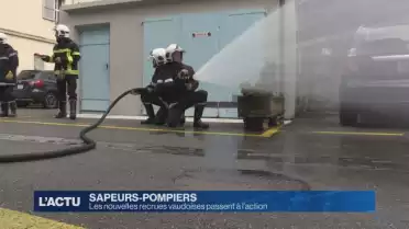 Les sapeurs pompiers volontaires en formation