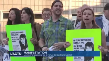 Manifestation contre la venue de Bertrand Cantat aux Docks