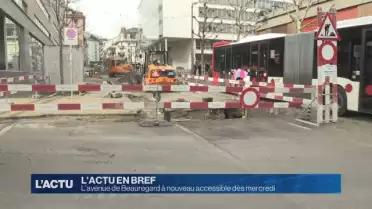 L&#039;avenue de Beauregard à nouveau accessible dès mercredi