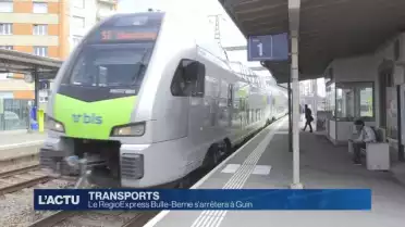 Le RegioExpress Bulle-Berne s&#039;arrêtera à Guin