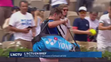 Stan Warwinka ne sera pas au Swiss Open cet été