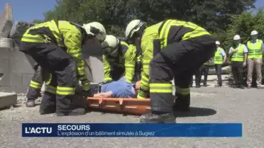 L&#039;explosion d&#039;un bâtiment simulée à Sugiez