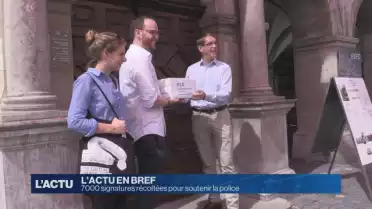 7000 signatures pour soutenir la Police de Lausanne